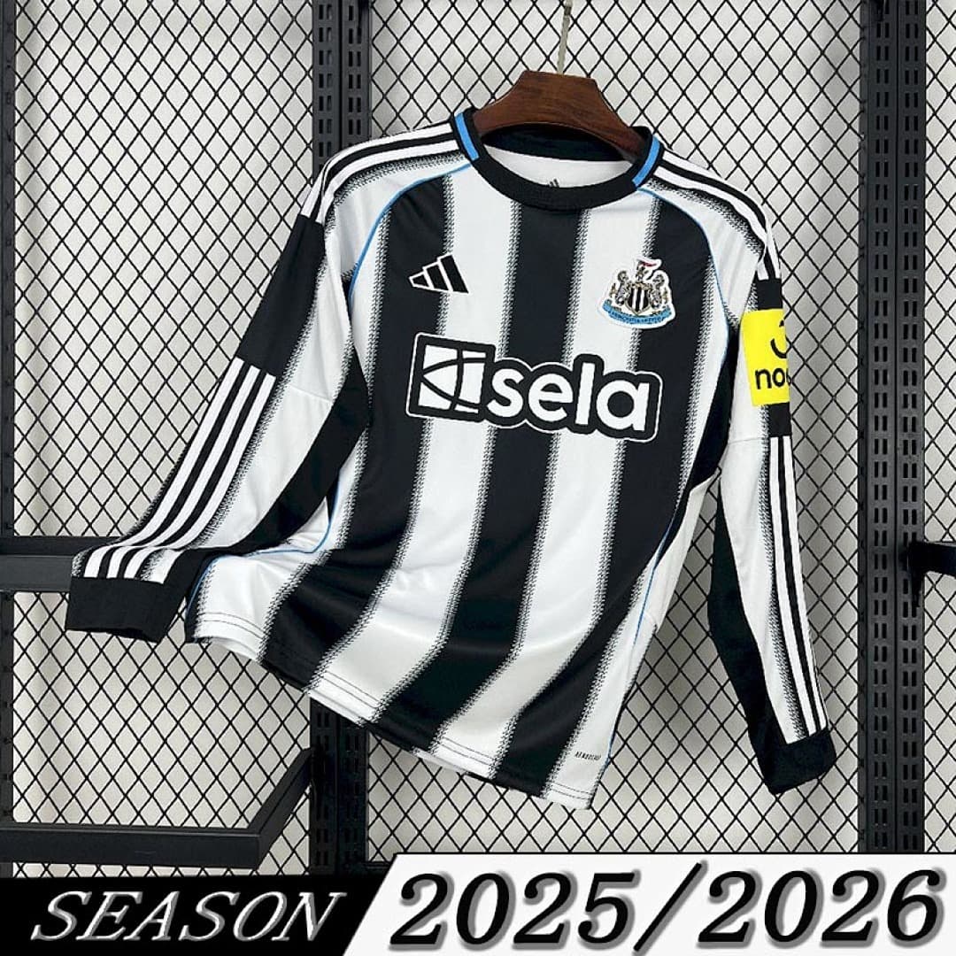 Camisa Newcastle United Manga Longa Home 2025/26
